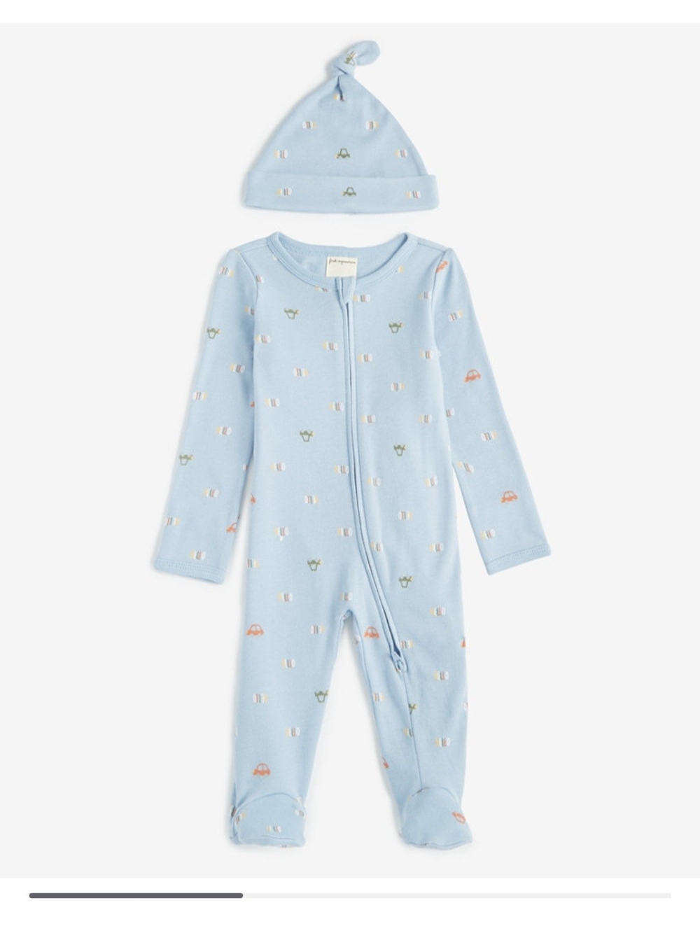 First Impressions Baby Boys Travel Cotton Hat & Footed Coverall, 2 Piece Set